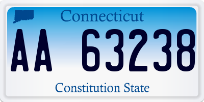 CT license plate AA63238