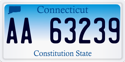 CT license plate AA63239