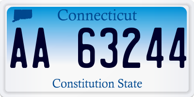 CT license plate AA63244