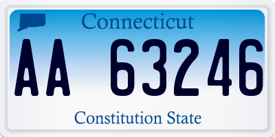 CT license plate AA63246