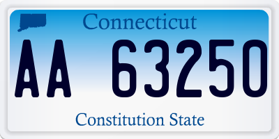 CT license plate AA63250