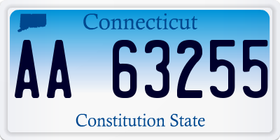 CT license plate AA63255