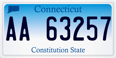 CT license plate AA63257