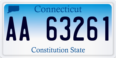 CT license plate AA63261