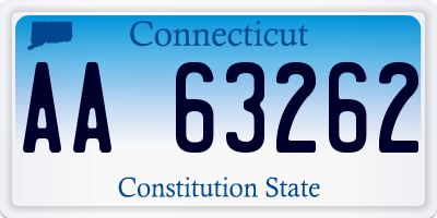 CT license plate AA63262