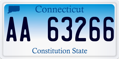 CT license plate AA63266