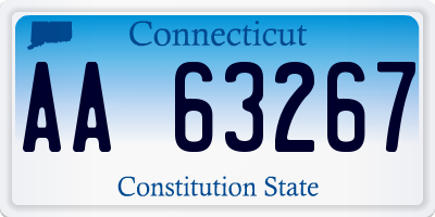 CT license plate AA63267