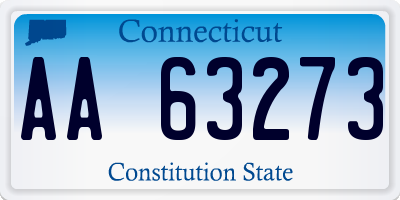 CT license plate AA63273