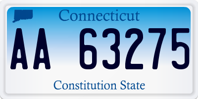 CT license plate AA63275
