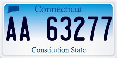 CT license plate AA63277