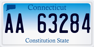 CT license plate AA63284