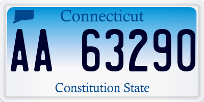 CT license plate AA63290