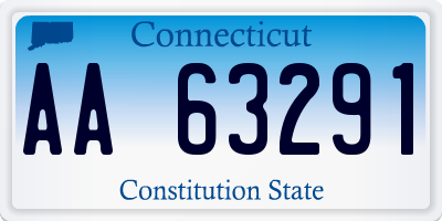 CT license plate AA63291