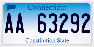 CT license plate AA63292