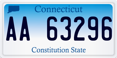 CT license plate AA63296