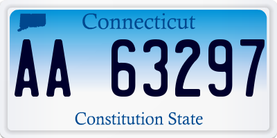 CT license plate AA63297