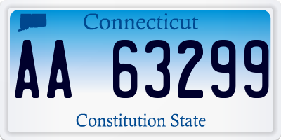 CT license plate AA63299