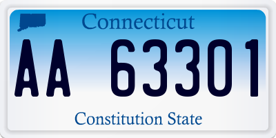 CT license plate AA63301