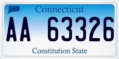 CT license plate AA63326