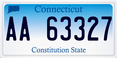 CT license plate AA63327