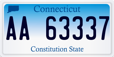 CT license plate AA63337