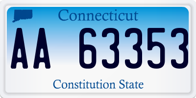 CT license plate AA63353