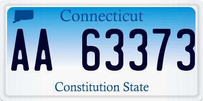 CT license plate AA63373