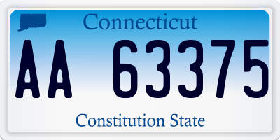 CT license plate AA63375