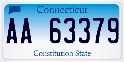 CT license plate AA63379