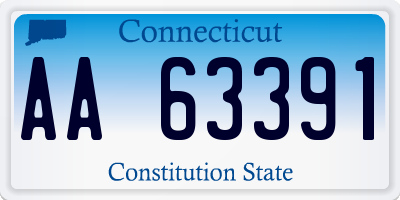 CT license plate AA63391