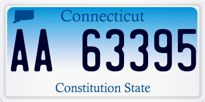 CT license plate AA63395