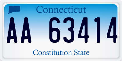 CT license plate AA63414