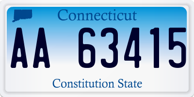 CT license plate AA63415