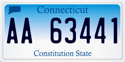 CT license plate AA63441