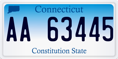 CT license plate AA63445