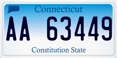 CT license plate AA63449