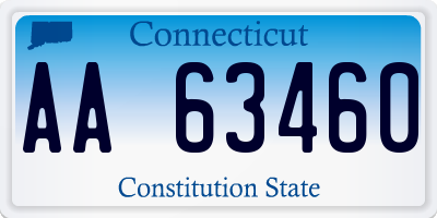 CT license plate AA63460