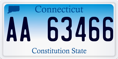 CT license plate AA63466