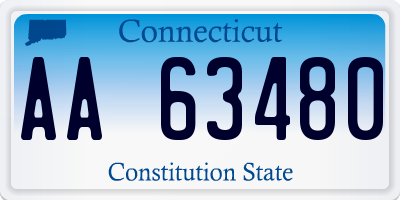 CT license plate AA63480