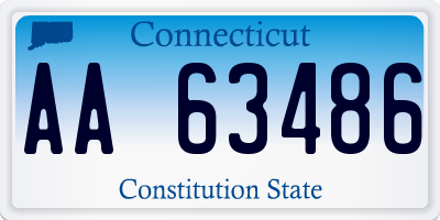 CT license plate AA63486