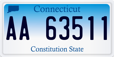 CT license plate AA63511