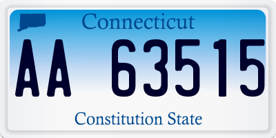 CT license plate AA63515