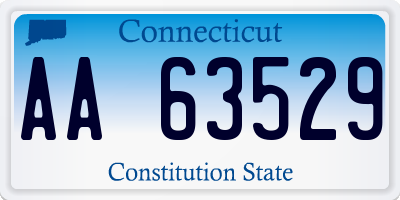 CT license plate AA63529