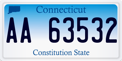 CT license plate AA63532