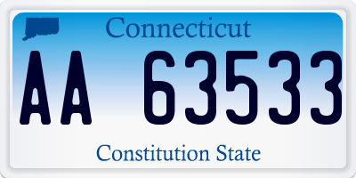 CT license plate AA63533