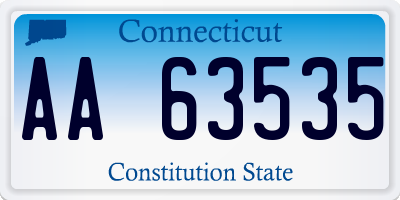 CT license plate AA63535