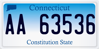 CT license plate AA63536