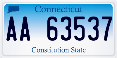 CT license plate AA63537