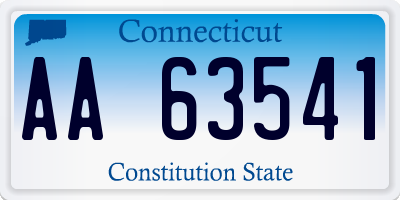 CT license plate AA63541