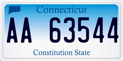 CT license plate AA63544